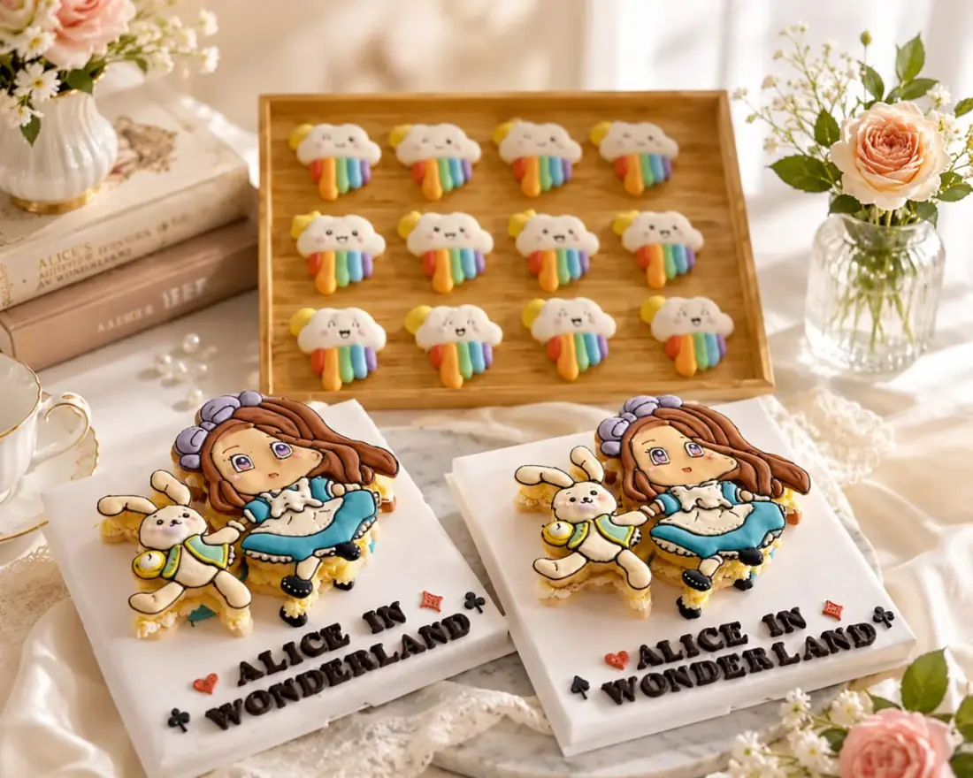 Alice in Wonderland cookies and cakes by Chef Hang